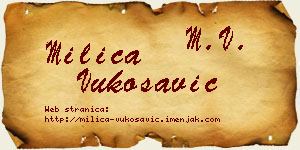 Milica Vukosavić vizit kartica